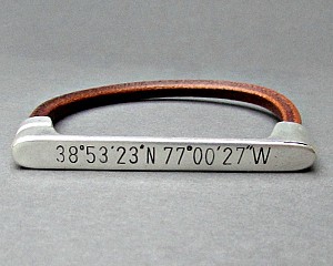 Silver, GPS Coordinates Bracelet, Hand-engraved Latitude Longitude Bracelet, Coordinates Jewelry, Customized To Your Wrist