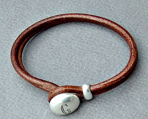 Personalized Mens Leather Bracelet,Custom Name Initial Monogram, Engraved Bracelet, Gift For Men, Husband Gift, Boyfriend Gift