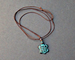 Sea Turtle Necklace Pendant, Turtle Jewelry,Blue Patina Turtle Charm Necklace, Beach Jewelry, Best Friend, Boyfriend Gift