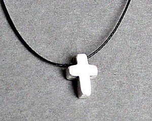 Tiny Cross Necklace, Dainty Necklace, Mens Silver Necklace Pendant, Best Friend, Boyfriend Gift Adjustable