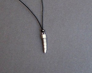 Dragon Tooth Mens Long Necklace Pendant, Silver Charm, Leather Necklace Pendant, Adjustable