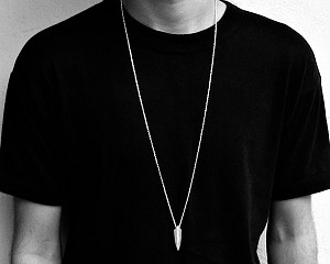 Arrowhead Mens Necklace Mens Minimal Long Necklace Mens Arrow Silver Necklace Mens Jewelry
