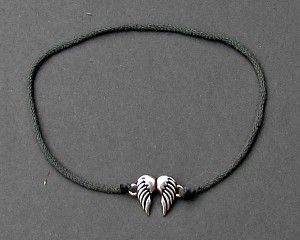 Angel Wings Bracelet, Silver Angel Wings Charm, Cord Bracelet For Men, Elastic Bracelet, Bestfriend Bracelet, Adjustable  6 - 9 1/2 Inches