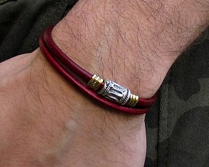 Double Wrap Leather Bracelet Beaded Wrap Boho Bracelet Unisex Leather Bracelet Adjustable
