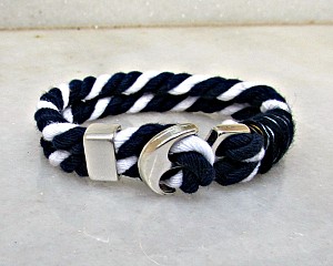 Mens Anchor Bracelet Nautical Rope bracelet Sailor Bracelet Sailing Bracelet Customized On Your Wrist
