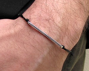 Mens Bar Bracelet, Tiny Silver, Gold, Cord Bracelet For Men, gift for him, Boyfriend Gift, Mens Jewelry Adjustable