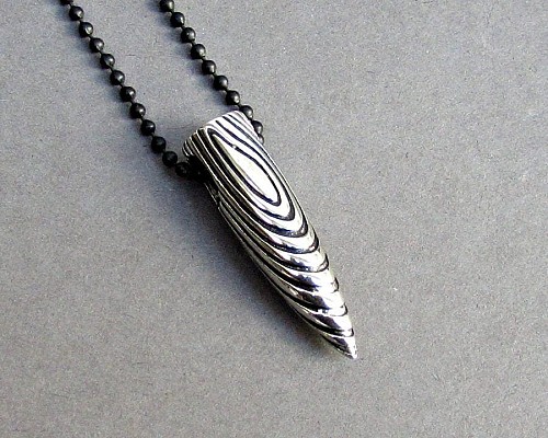 Men's Bullet Necklace Men's Stainless Steel Necklace With Chain Men's Silver Necklace Mens Jewelry