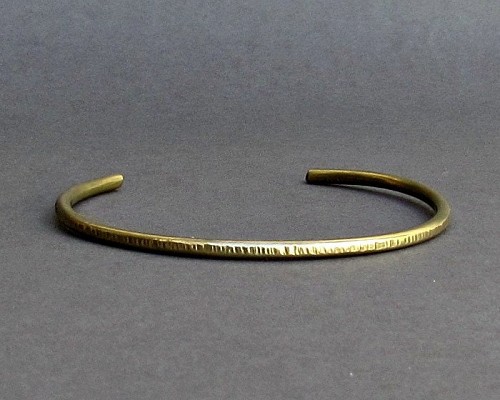 NEW DESIGN Men's Thin Hammered Bronze Cuff Bracelet Unisex Bracelet  Boyfriend Gift Width 3mm Gift For Him  Customized On Your Wrist