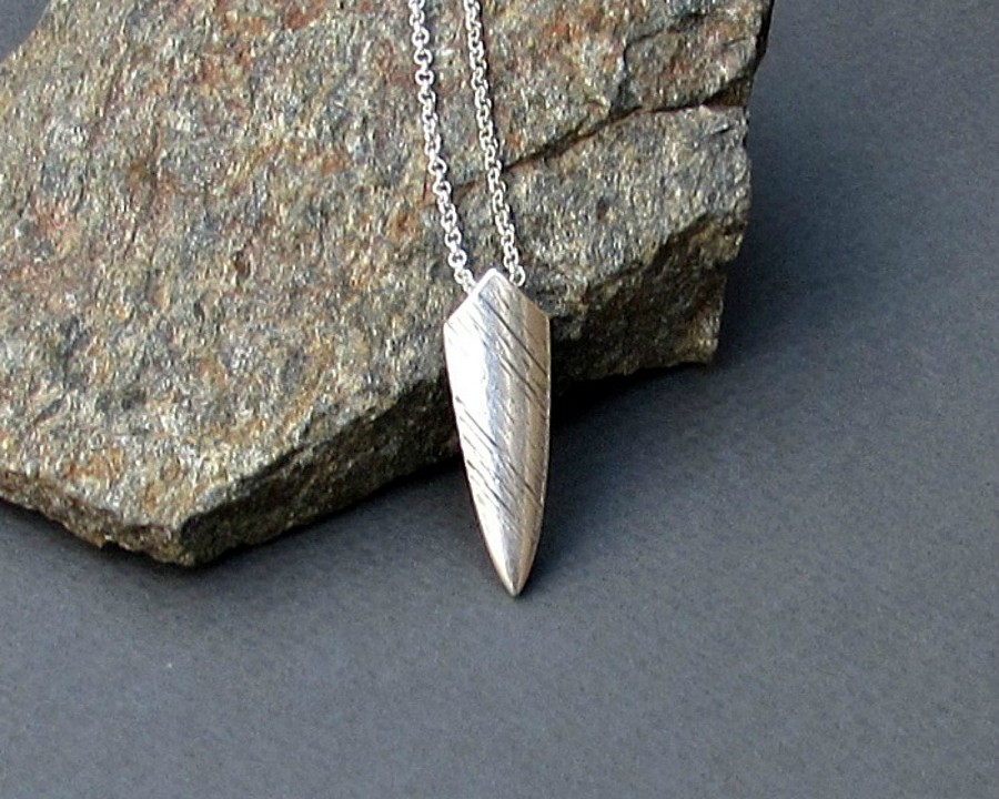 Arrowhead Mens Necklace Mens Minimal Long Necklace Mens Arrow Silver Necklace Mens Jewelry