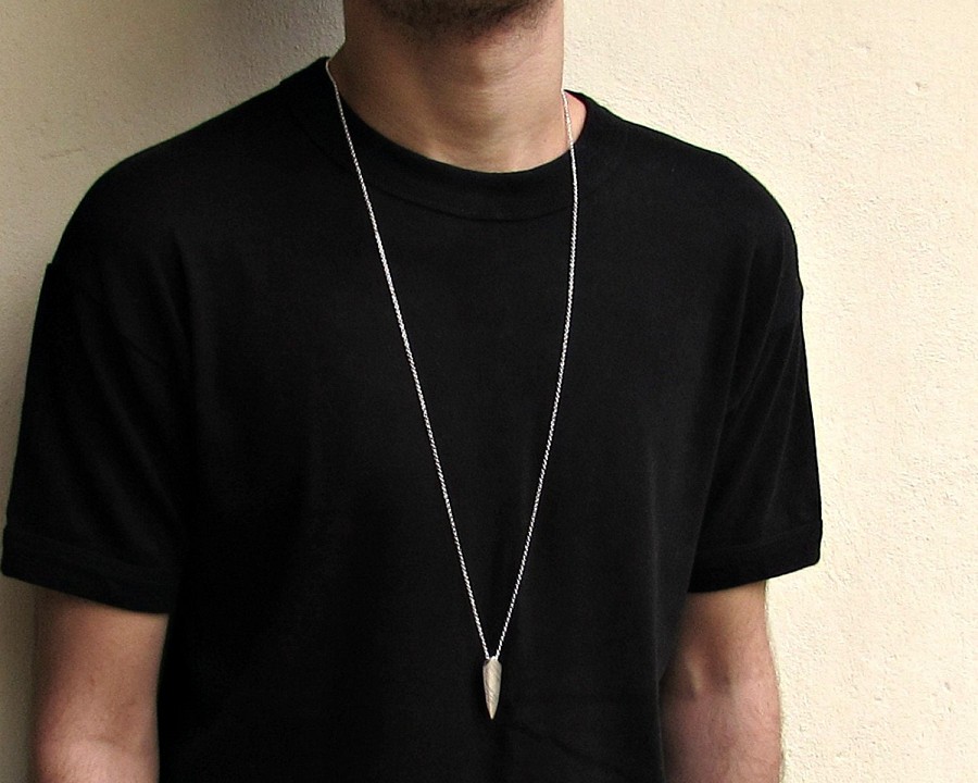 Arrowhead Mens Necklace Mens Minimal Long Necklace Mens Arrow Silver Necklace Mens Jewelry