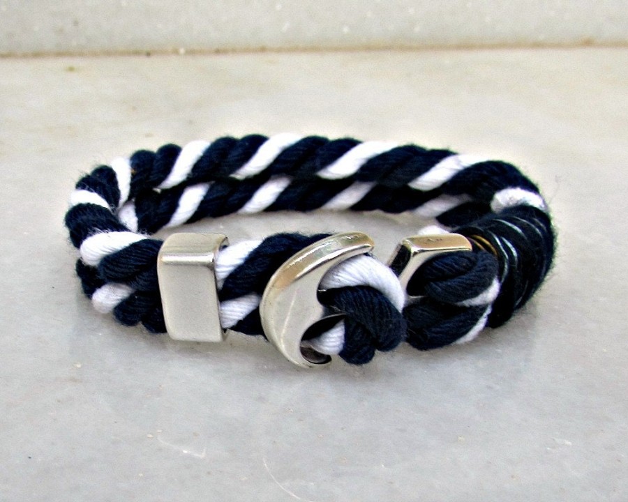 Mens Anchor Bracelet Nautical Rope bracelet Sailor Bracelet Sailing Bracelet Customized On Your Wrist